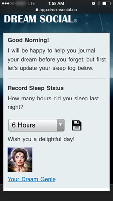 screen-shot Genie - Hours Slept